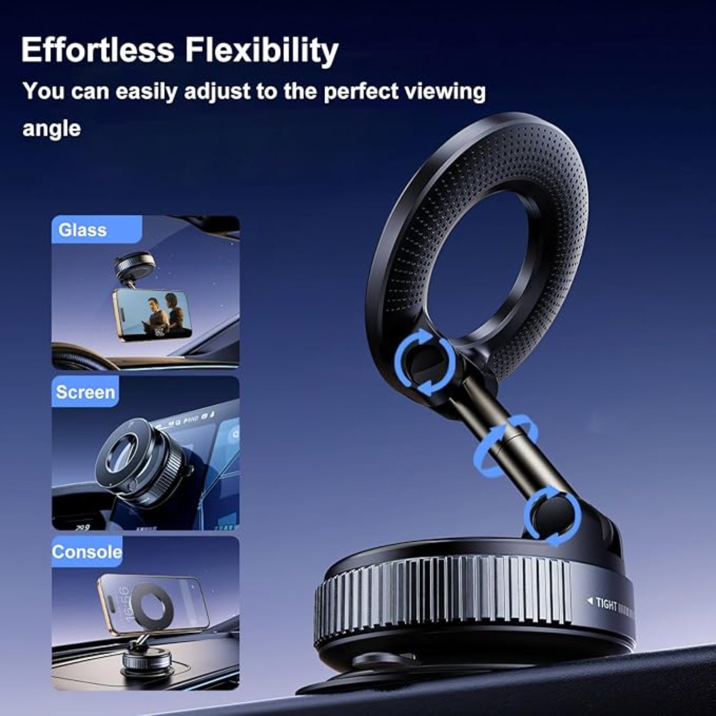 Vacuum Suction Magnetic Bracket K007,Foldable Magnetic Phone Holder
