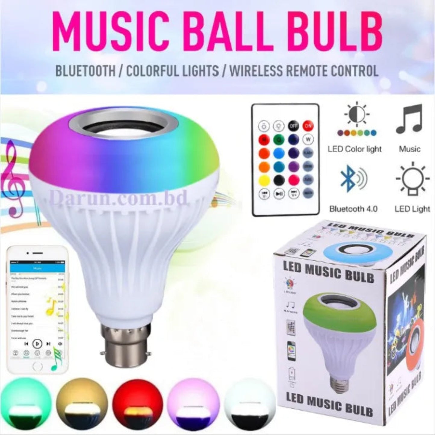Led Music Bulb | Bluetooth Speaker